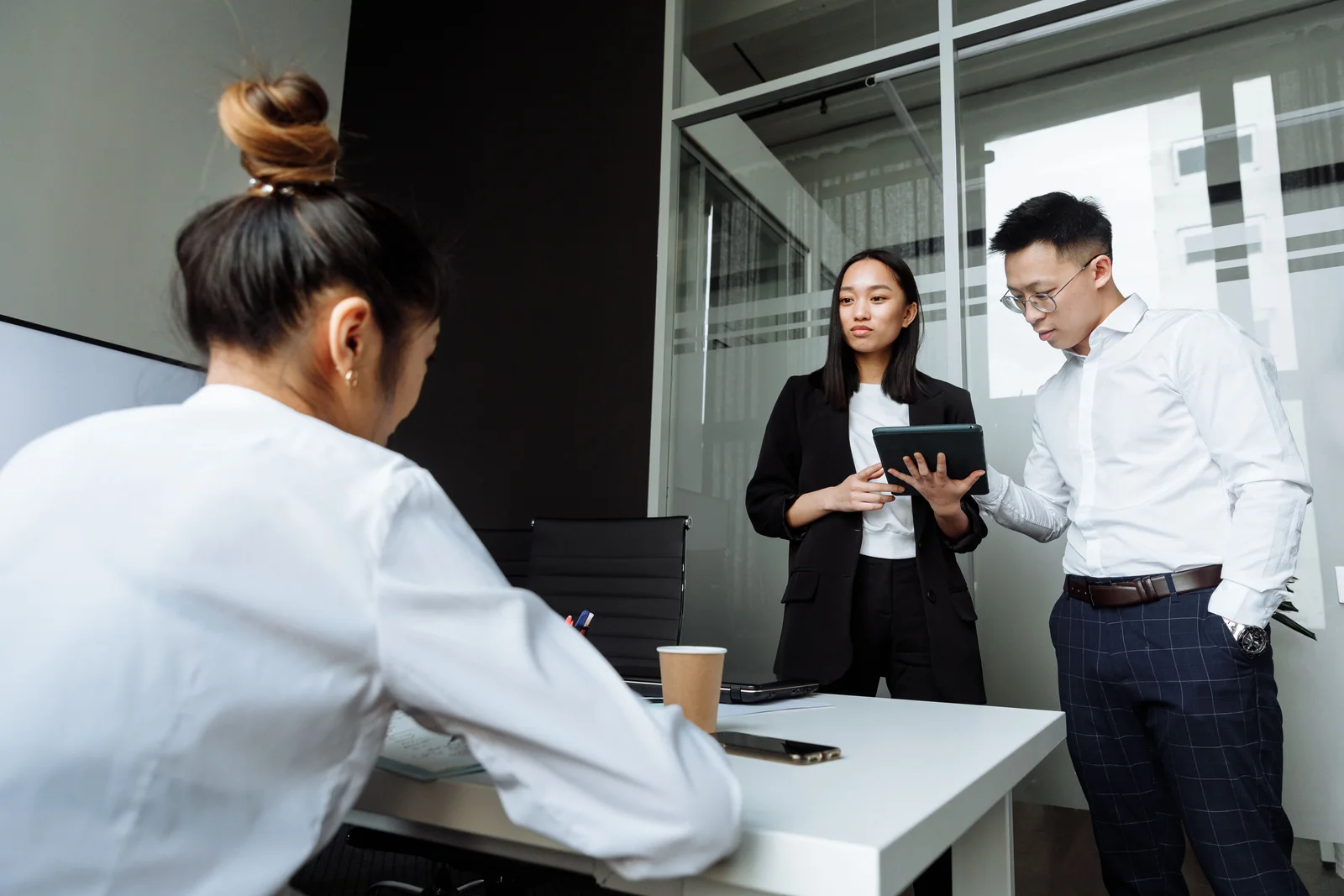Business colleagues meeting in a modern office